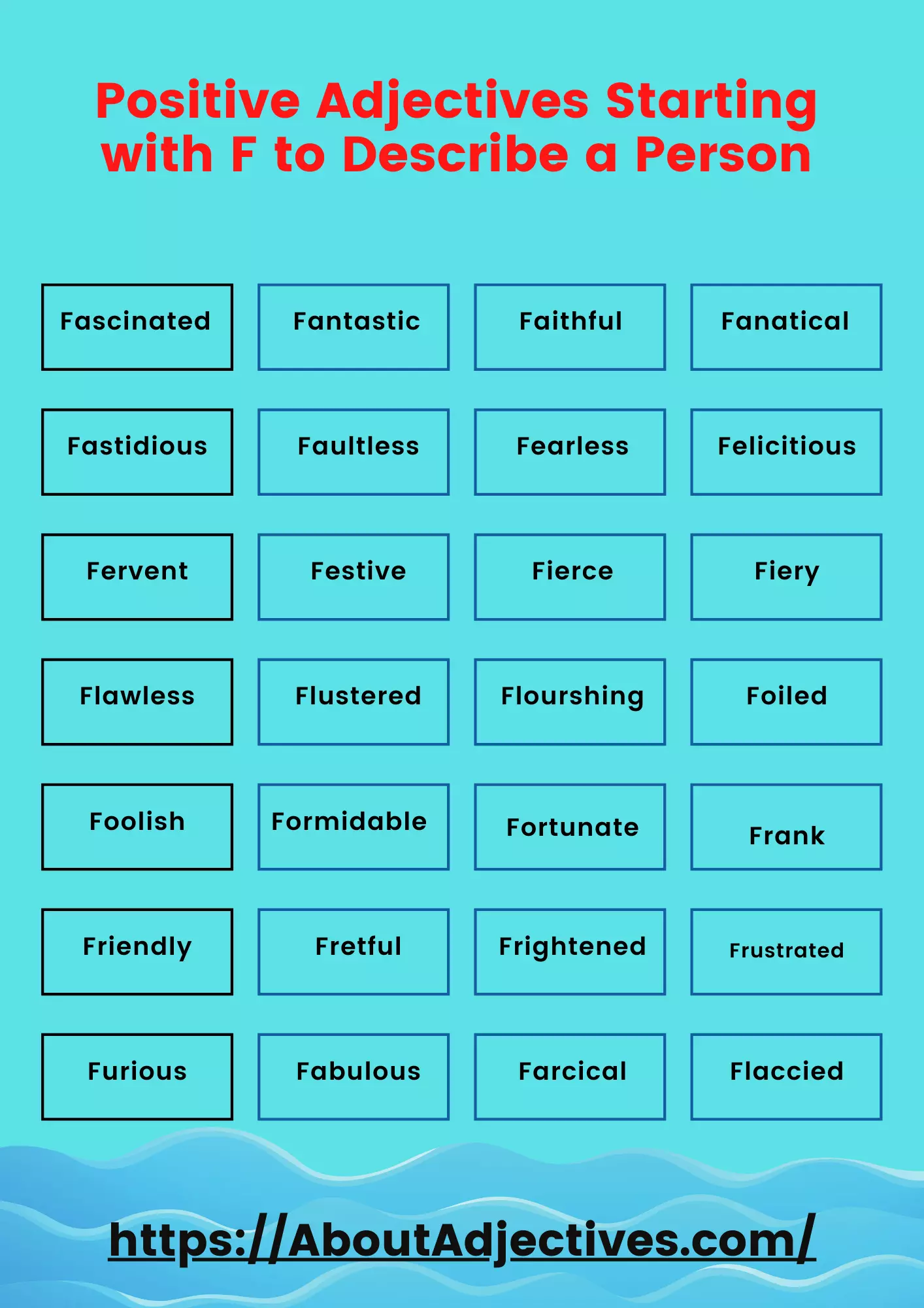 Adjectives that Start with F to describe a person