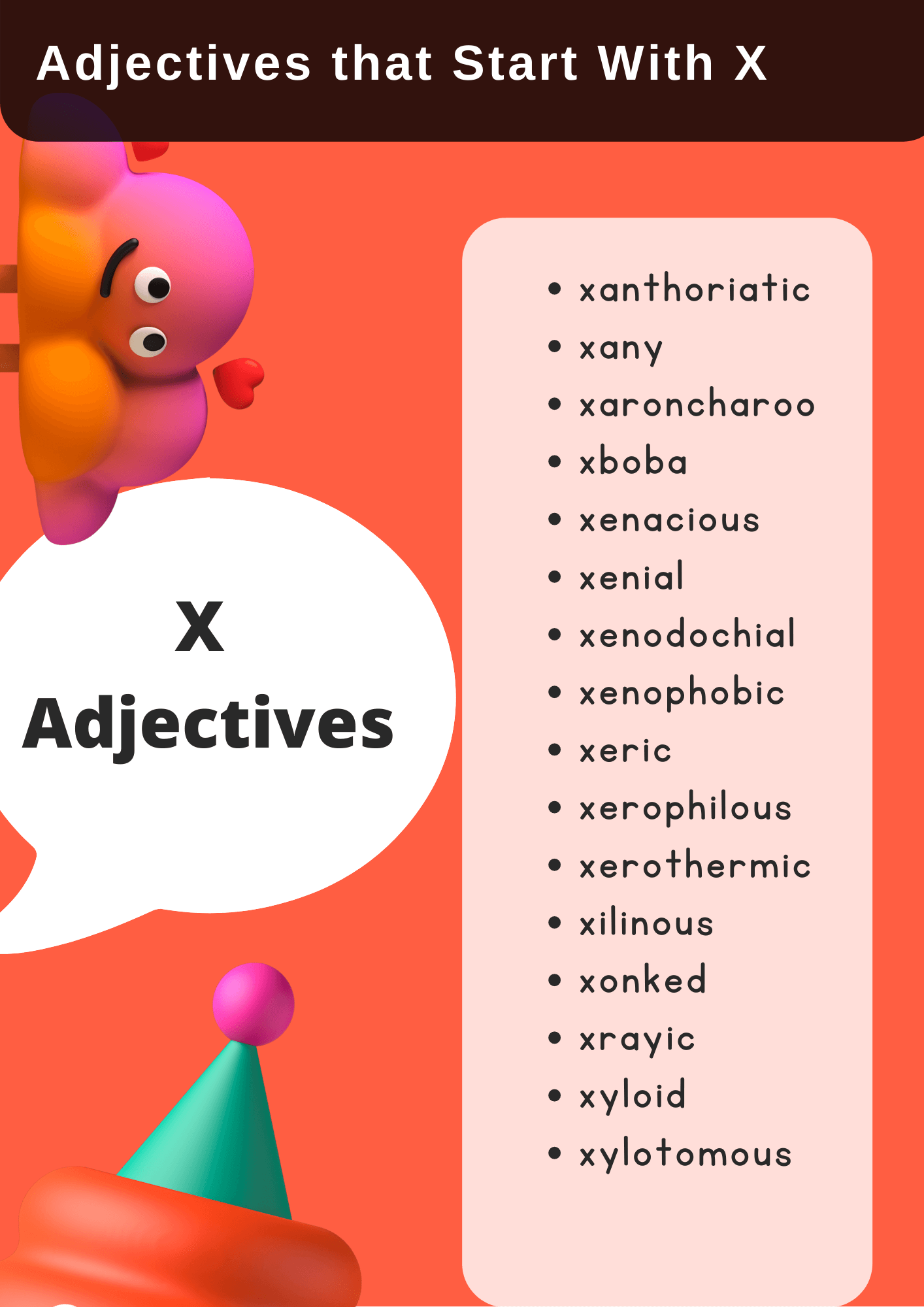 Adjectives that Start with x