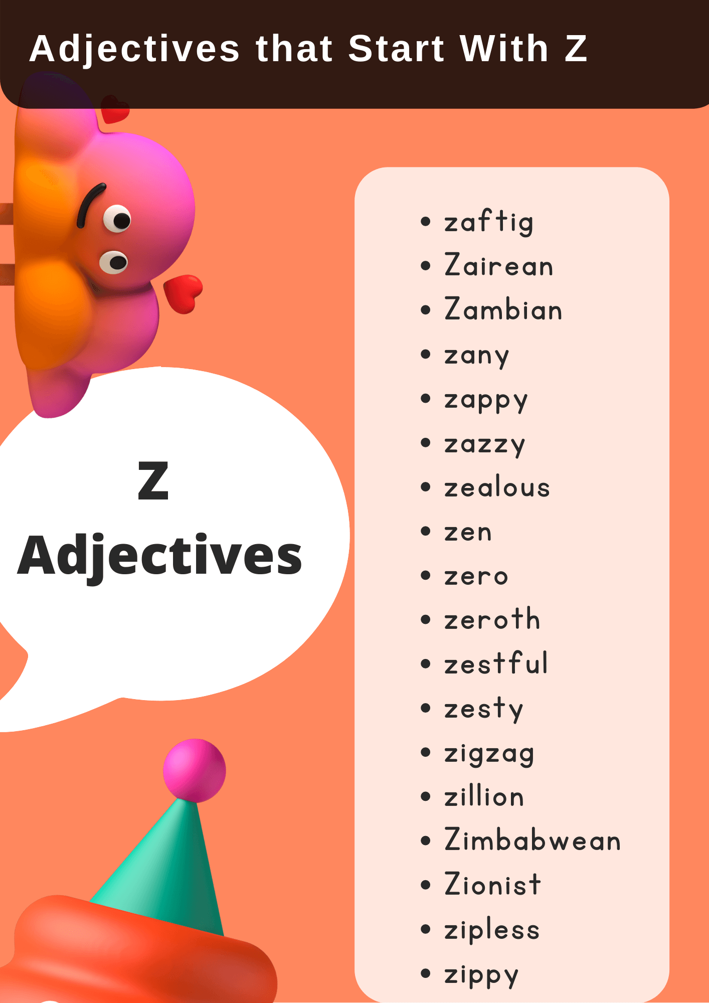 Adjectives that Start with Z