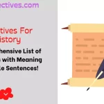 Adjectives for History