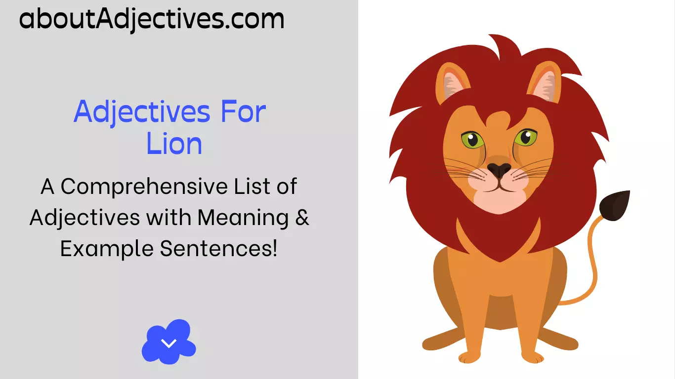 Adjectives for Lion-Words to Describe about Lion - Learn Adjectives