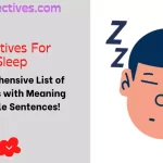 Adjectives for Sleep