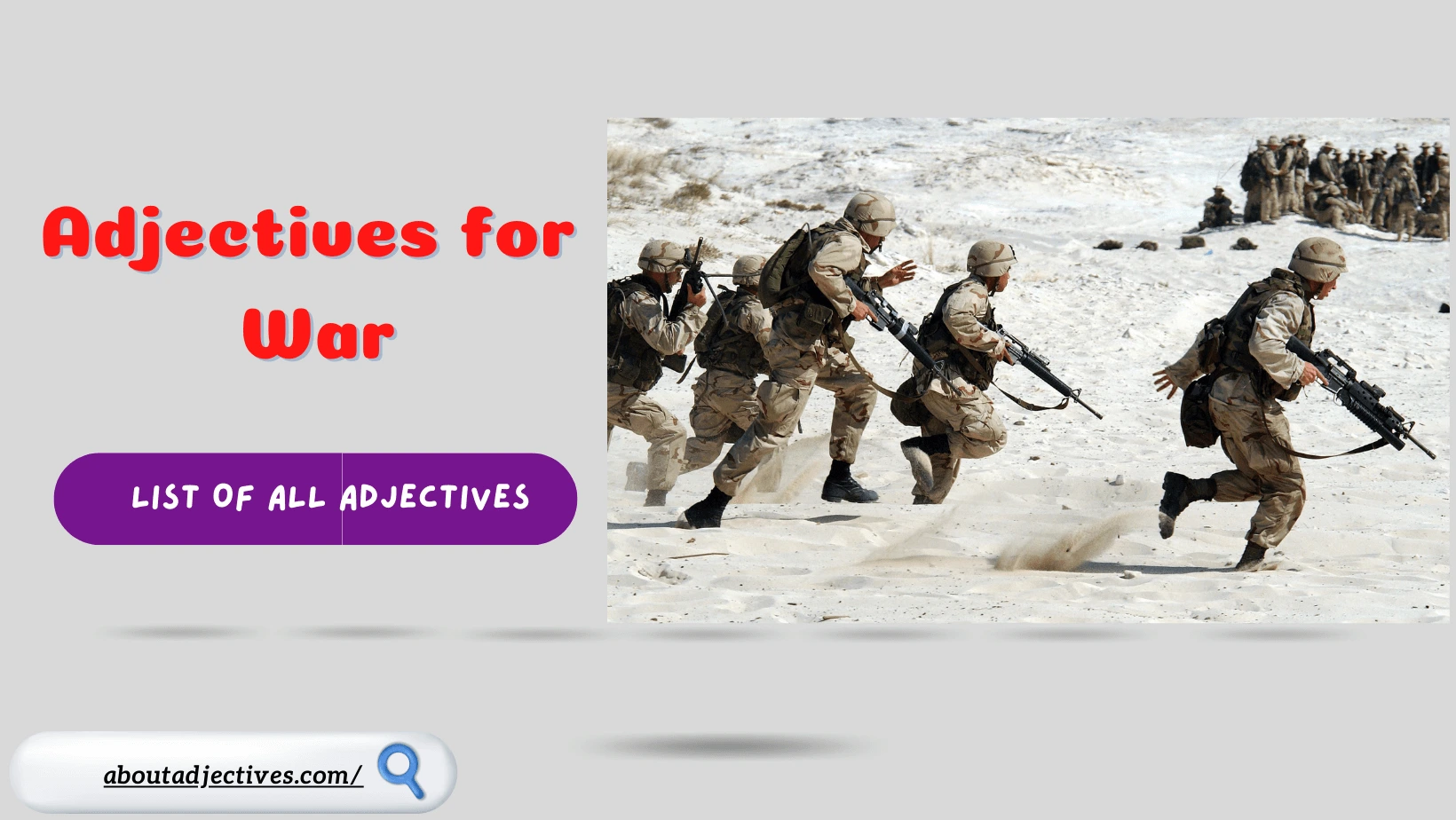 adjectives for war