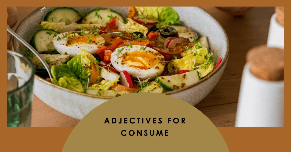 adjectives for consume