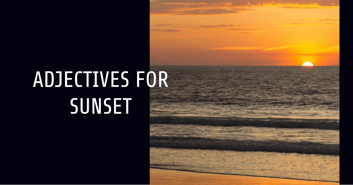 adjectives for sunset