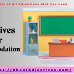 Adjectives For Accommodation