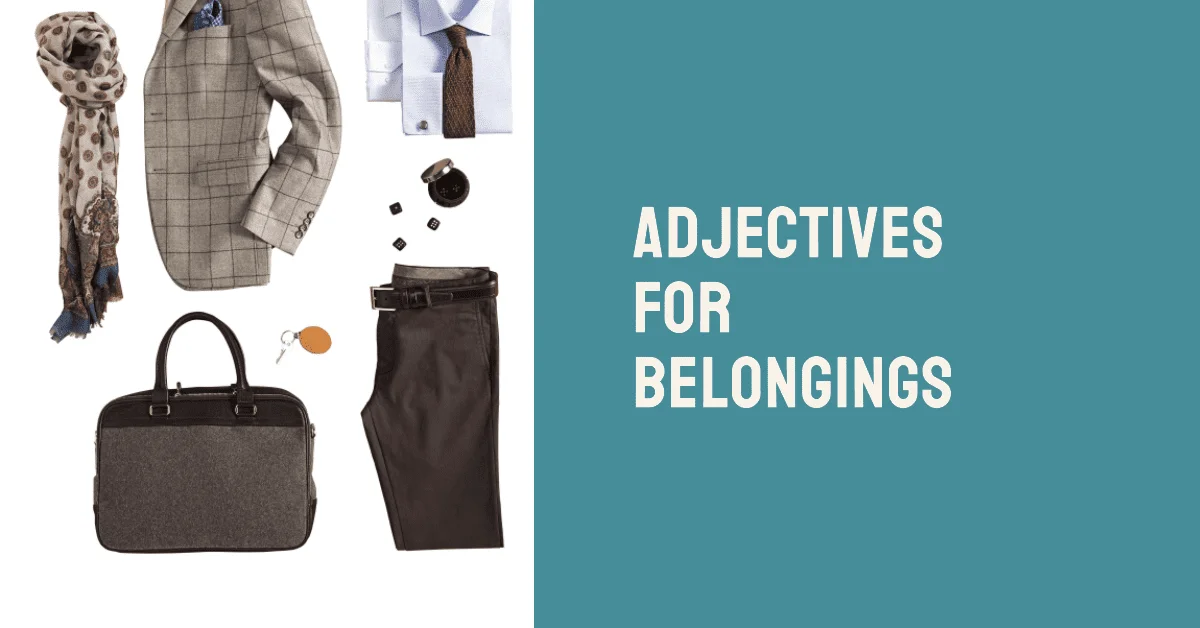 adjectives for belonging