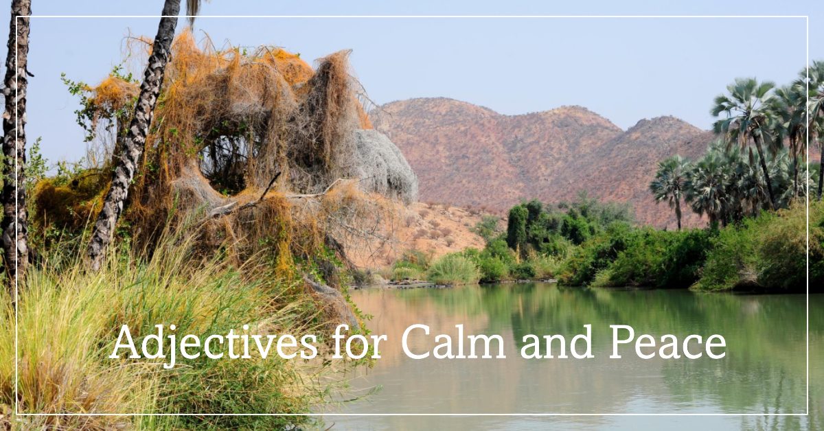 adjectives for calm