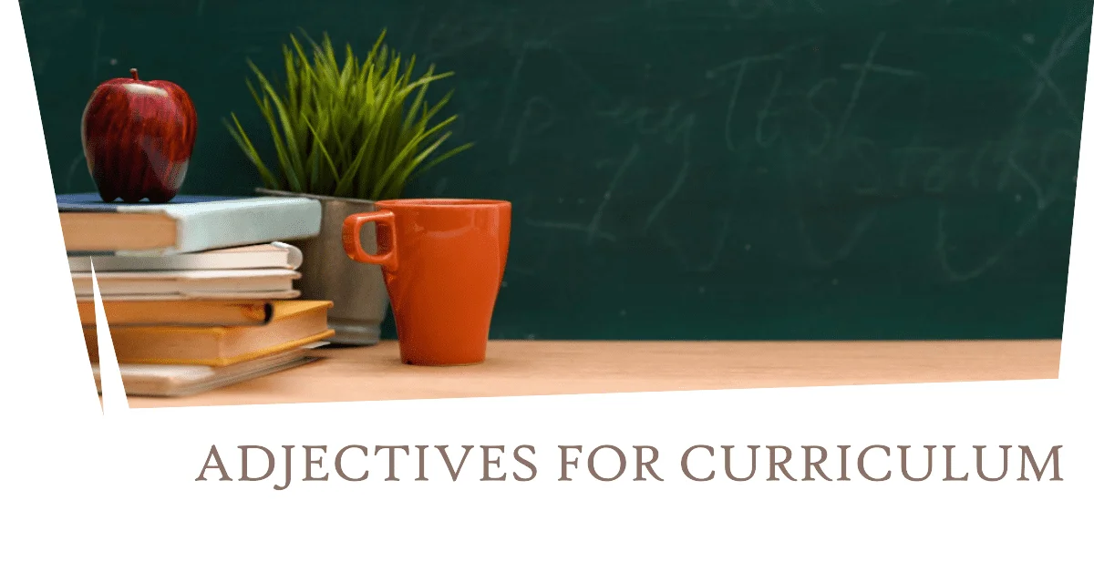 adjectives for curriculum
