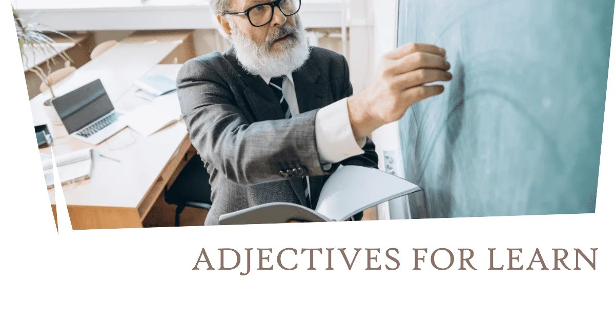 adjectives for learn
