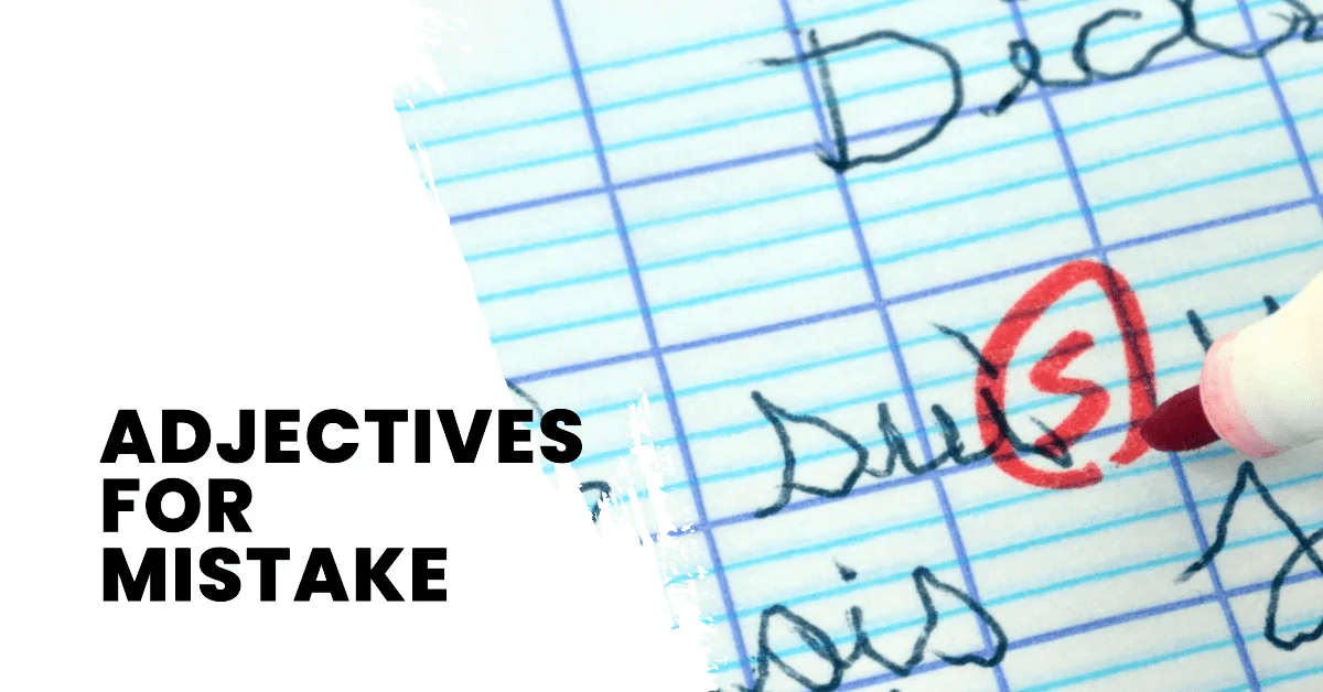 adjectives for mistake